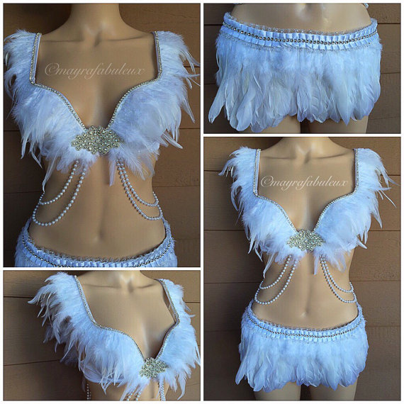 Свадьба - Angel Rave Outfit / White Wonderland / NYE - Mayrafabuleux Original Design
