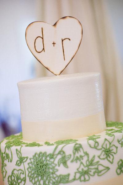 Wedding - Personalized Wedding Cake Topper Rustic Engraved Heart by Morgann Hill Designs