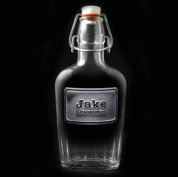Mariage - Groomsman Flasks, Engraved Whiskey Flask Gift for Groomsmen, Set of 8 (recflask)