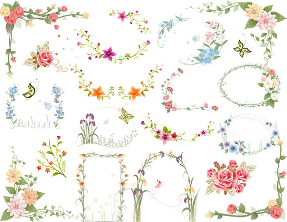 clipart flower border frame - photo #46