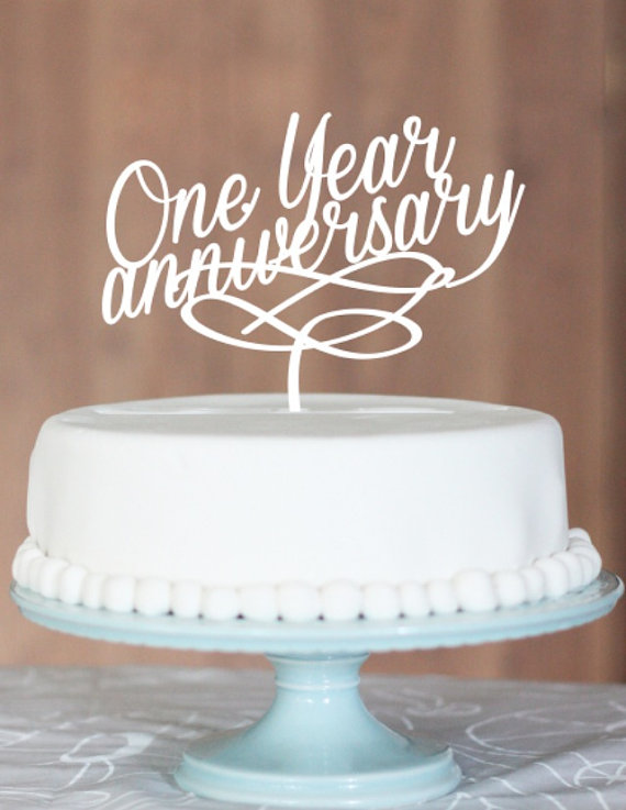Atelier Elegance 5 Years of Wedded Bliss Cake Topper 5th Anniversary Cake Topper Five