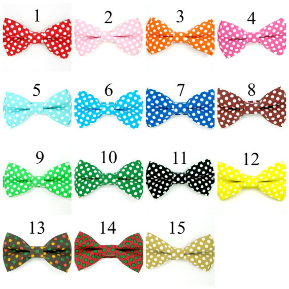 Hochzeit - Baby bow tie, Boys bow tie, Men bow tie, Wedding bow ties,Polka dot bow tie, Ring bearer bow tie, Polka dot Bow tie