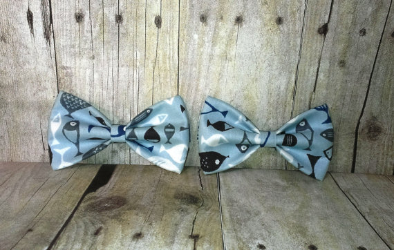 Свадьба - Fish Bow Tie, Clip, Headband or Pet