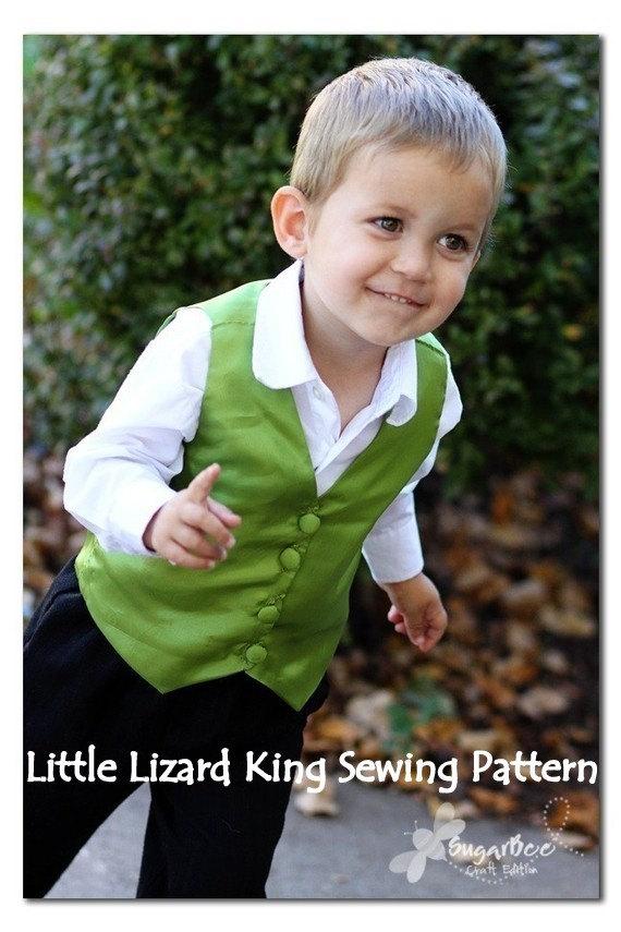 زفاف - Vest Sewing Pattern - Boy & Baby PDF Tutorial, Reversible, Sizes 3m-7