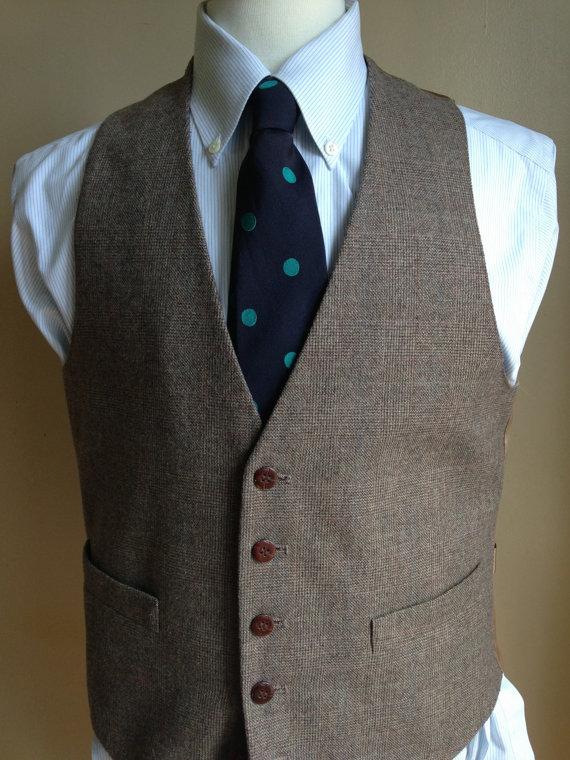 زفاف - Custom Set of Vintage Groomsmen's Vests - Wedding - Bride - Groom - Waistcoat - All Sizes