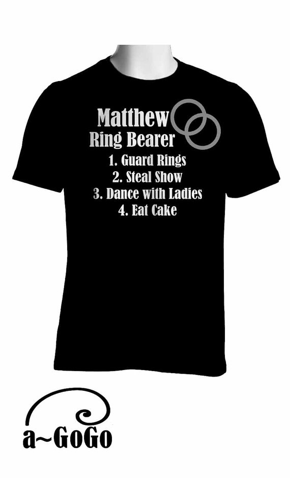Свадьба - Personalized Ring Bearer T-Shirt