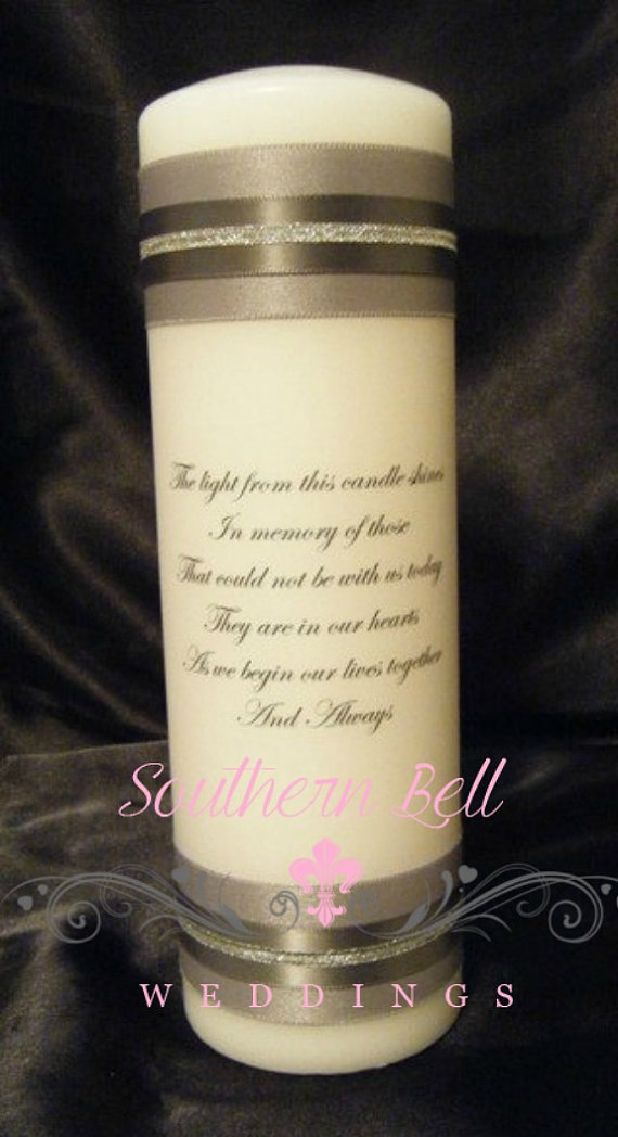 Hochzeit - Memorial Candle - This light shines....