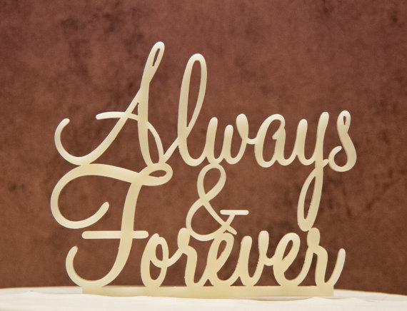 Mariage - Wedding Cake Topper Always and Forever