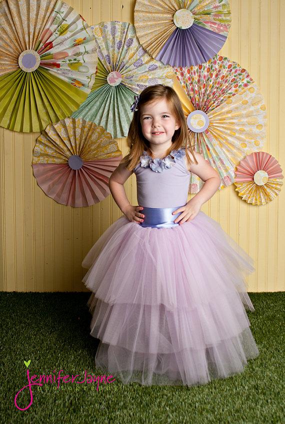 Wedding - flower girl dress, tutu skirt for girls, flower girl dress, Soft Tulle LAVENDER tutu, Bridal, Weddings Flower Girls, CUSTOM sewn tutus