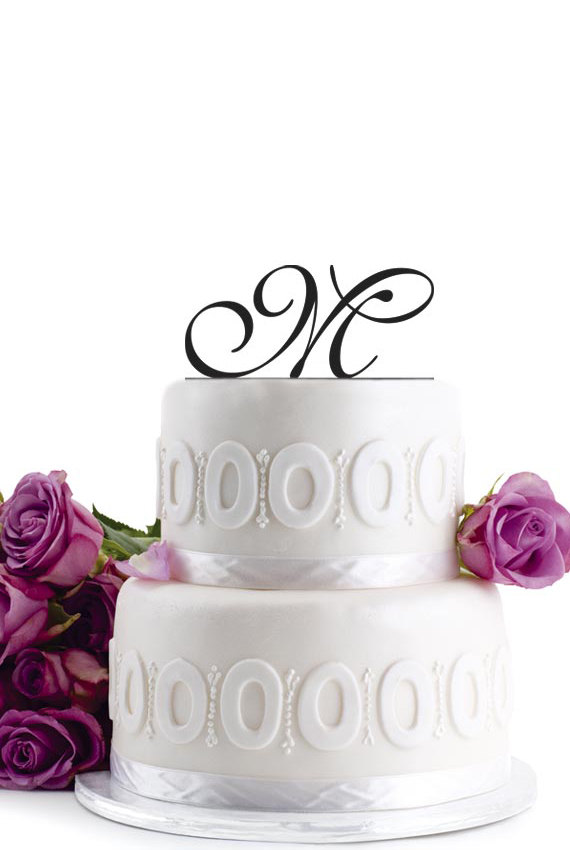 Свадьба - ON SALE !!! Wedding Cake Topper Initial Wedding Decoration Cake Decor
