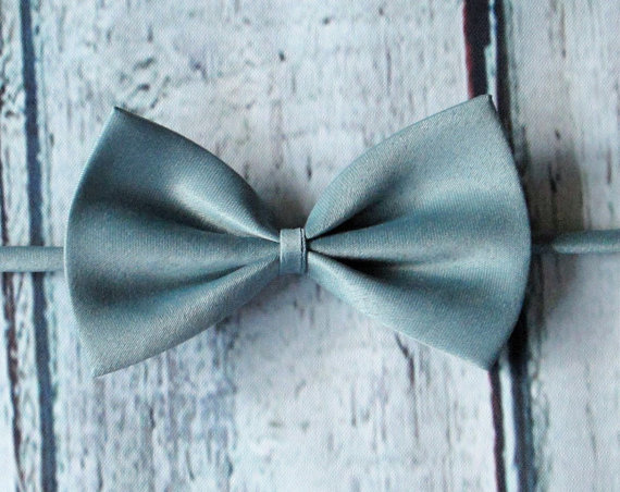 Свадьба - baby boys bow tie-slate gray-Easter Bow tie, bow tie for  infants, toddlers, kids, photo prop
