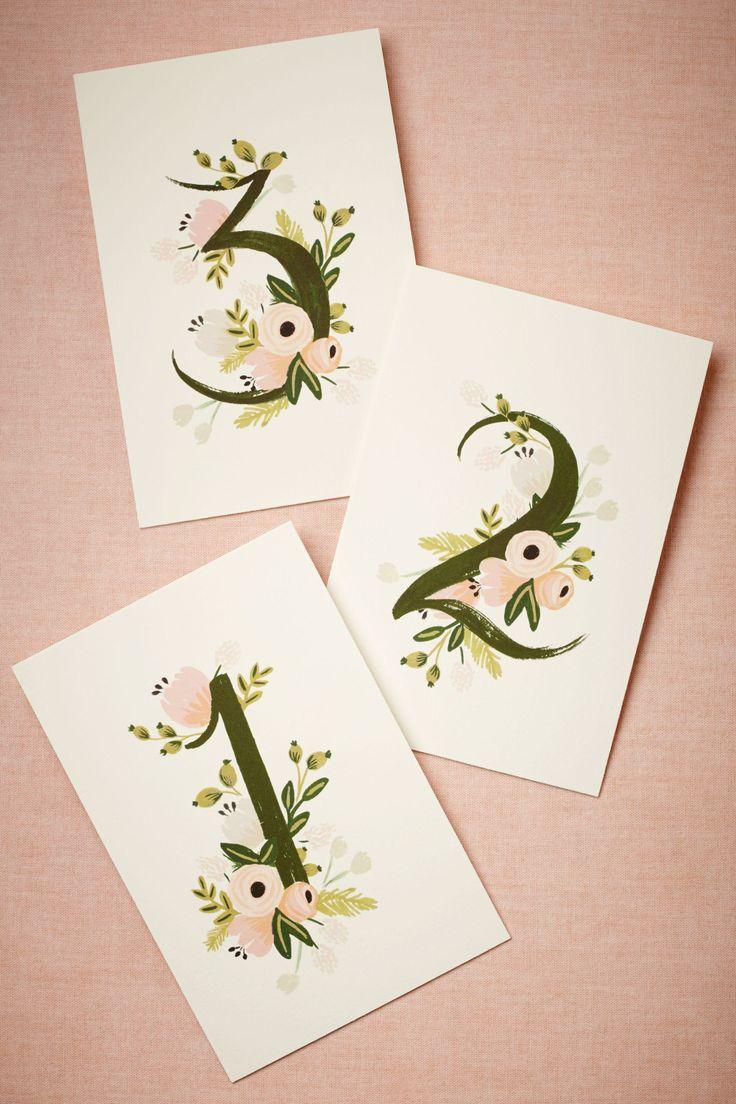 Mariage - Floravine Table Numbers (5)