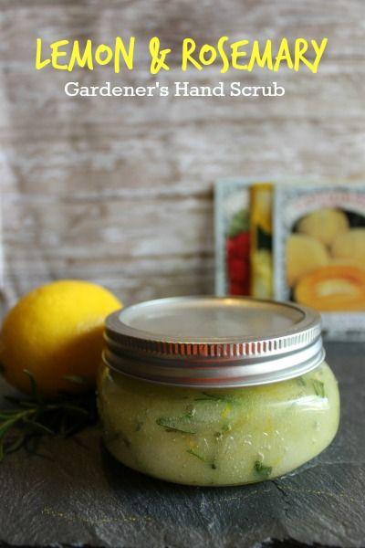 Hochzeit - Homemade Lemon & Rosemary Gardener's Hand Scrub
