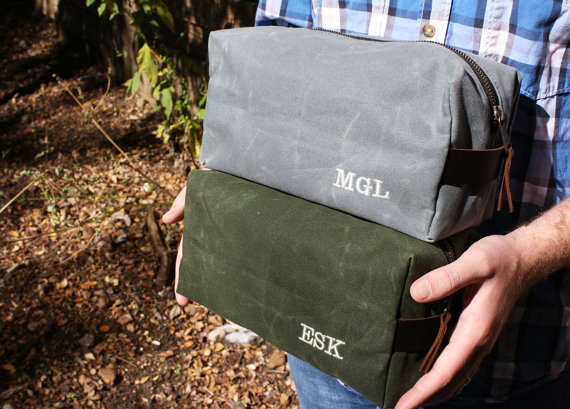 Mariage - personalized dopp kit toiletry travel bag, monogrammed groomsmen gift