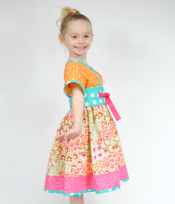 Girls Kimono Dress- Toddler Dresses- Girls Easter Dress- Toddler ...