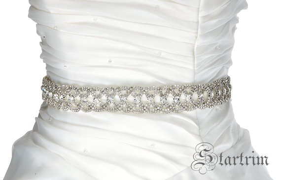 Wedding - SALE KATE Wedding bridal crystal sash , belt
