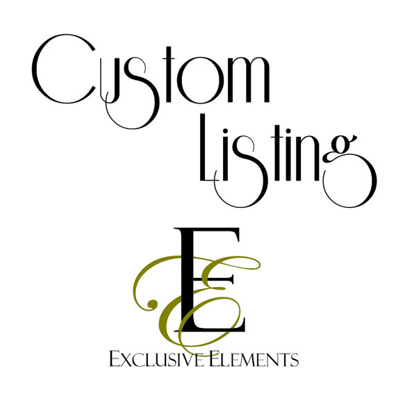 Wedding - Custom Listing for flora