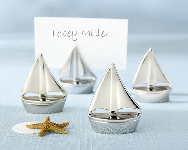 Mariage - Sailboat Place Card Holder Wedding Favors (Set Of 4)