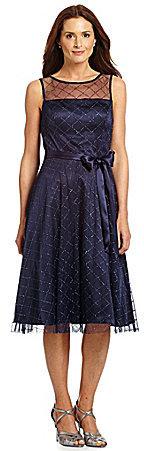 Hochzeit - Jessica Howard Glitter Diamond Illusion Fit-and-Flare Dress