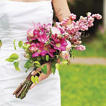 زفاف - Pink Presentation Wedding Bouquet - Flat