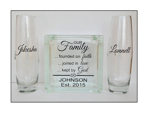 Mariage - Sand Ceremony Family Personalized Block Set