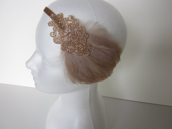 Wedding - 1920s Dress Headband 20s Dress Headband 1920s Wedding Headpiece