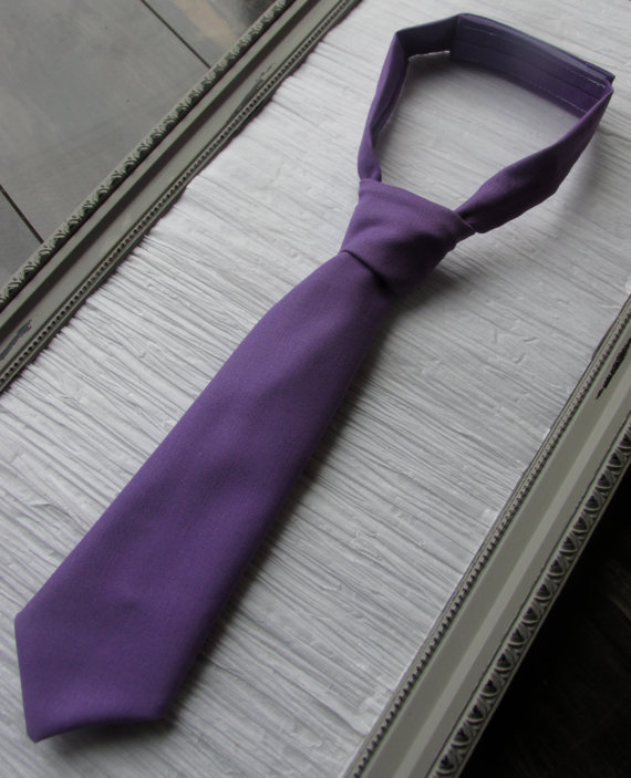 Свадьба - Boy Necktie-Baby Boy Tie-Toddler Boy Tie-Dress clothes-boy accessories-birthday tie-Wedding-Ring Bearer-Purple-Violet-Church clothes-Spring