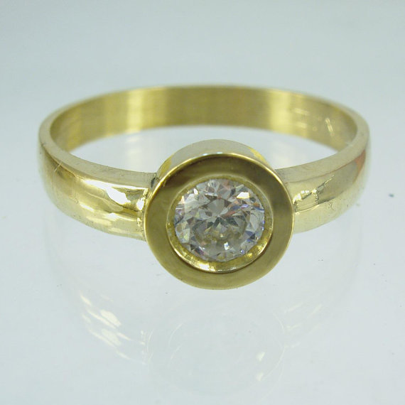 زفاف - Diamond engagement ring,14K Ring.Daimond ring, Recycled gold, Conflict free Diamond ,Wedding Band, Gold