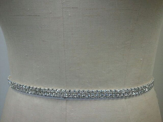 Mariage - Wedding Belt, Bridal Belt, Bridesmaids Belt, Party Belt, Dazzeling Crystal Rhinestone Belt - Style B200