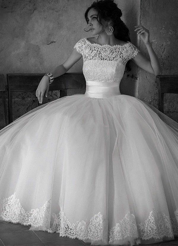 Mariage - Ivory Wedding Dress Ball Gown