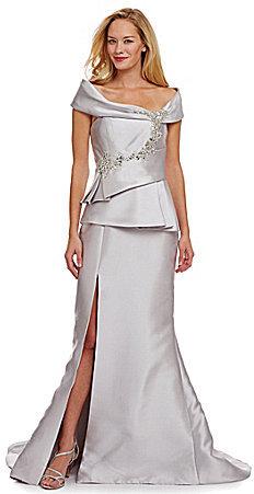 Hochzeit - Terani Couture Off-the-Shoulder Embellished Gown
