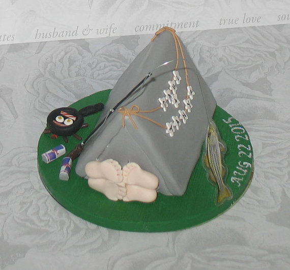 Hochzeit - Tent Wedding Cake Topper for Tanya