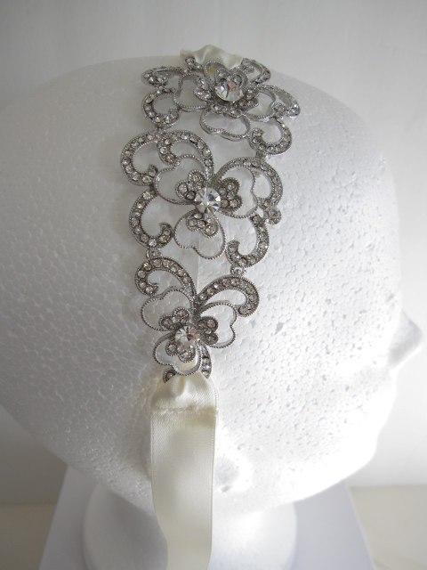 زفاف - wedding hair accessories bridal headband crystal wedding headband wedding veil wedding hairpiece lace wedding headband wedding hair piece