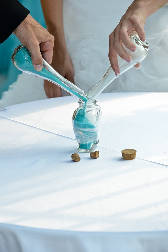 زفاف - Unity Sand Ceremony Set - Choice Of Sand Colors, (Great For Beach Wedding Ceremonies)