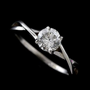 Mariage - Classic Solid 14K White Gold Engagement Ring Mounting