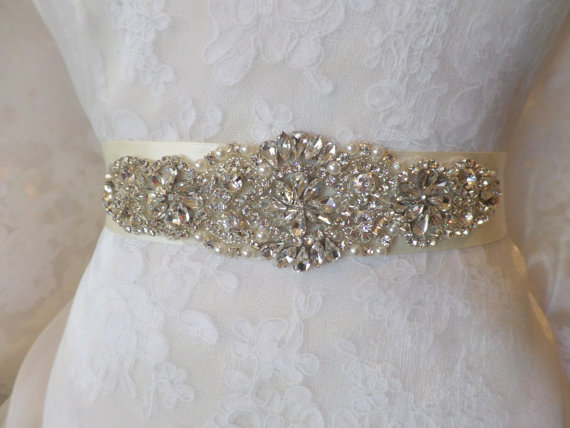 Hochzeit - Wedding Belt, Bridal Belt, Sash, Bridal Sash, Belt, Crystal Sash, Rhinestone Belt, Wedding Belt Sash, Crystal Wedding Belt,
