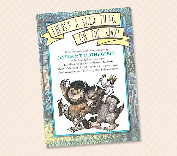 Hochzeit - Where the WIld Things Are Inspired Invitation Design - Baby Shower, Wedding Shower or Birthday!