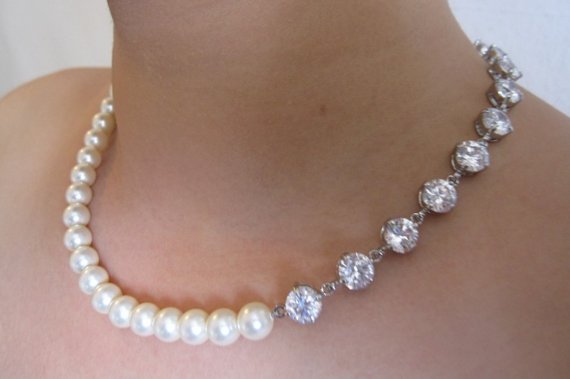 زفاف - bridal necklace wedding necklace bridal hair jewelry wedding hair jewelry bridal accessory wedding accessory jewelry pearl necklace
