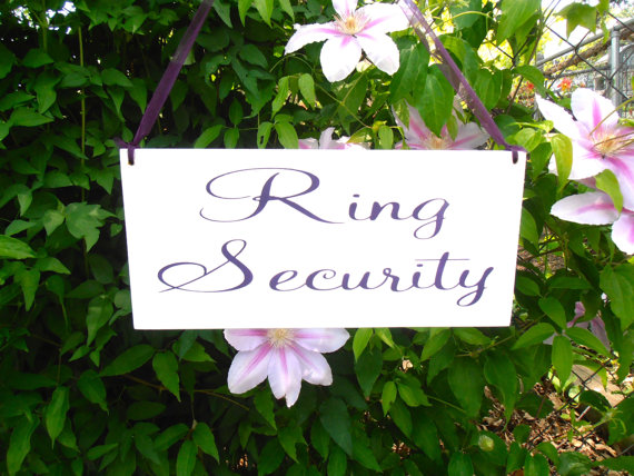 Wedding - Ring Security Wood Sign Decoration Ring bearer sign wedding sign