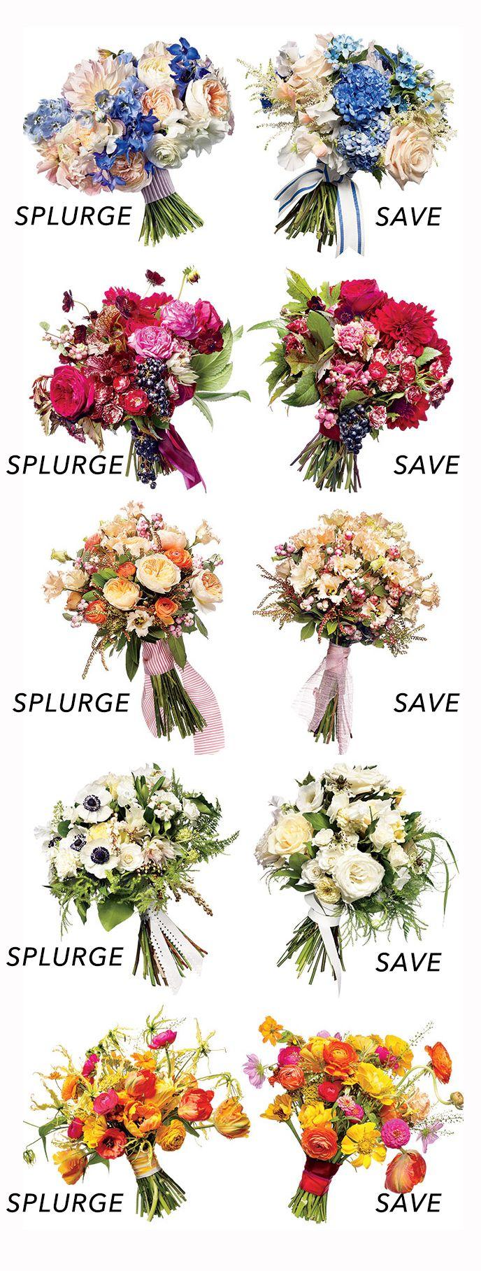 Mariage - Save Vs. Splurge Wedding Bouquets