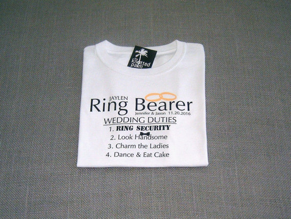 Свадьба - Ring Bearer Wedding Duties T-Shirt