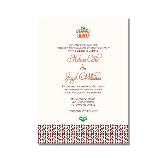Mariage - Fall Pumpkin Wedding Invitation DIY PRINTABLE Digital File or Print (extra) Fall Wedding Invitation Fall Wedding Invite