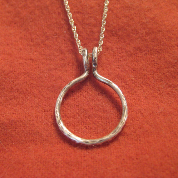 Circle necklace - Sterling Silver Cocktail Ring