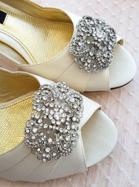 زفاف - Rhinestone Shoe Clips