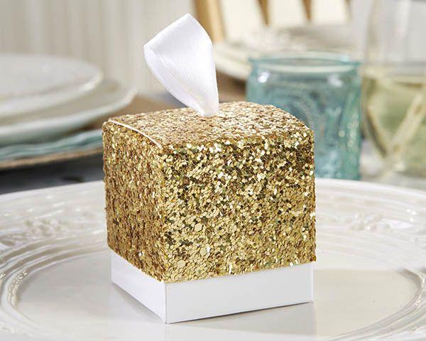 Hochzeit - Golden Glitter Series Favor Boxes (Set Of 24)