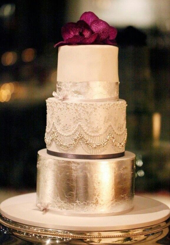 Mariage - Gold Cakes!