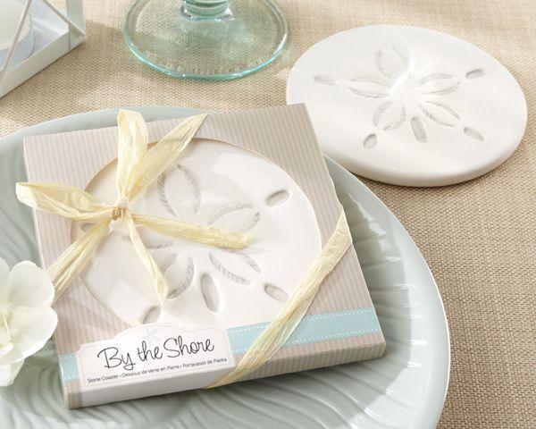 Mariage - 96 "By The Shore" Sand Dollar Coaster Beach Wedding Favors
