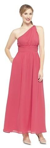Свадьба - Women's Chiffon One Shoulder Maxi Bridesmaid Dress Fashion Colors- TEVOLIO