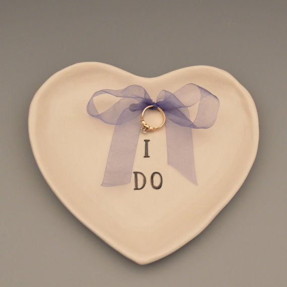 زفاف - Ring Bearer "I Do" Heart Plate - Wedding Plate