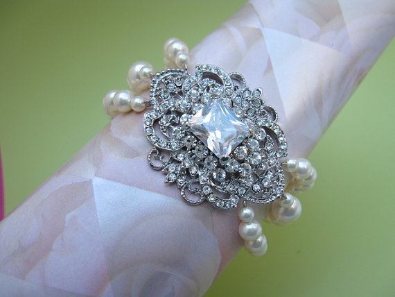 Hochzeit - bridal bracelet bridal jewelry crystal bridal bracelet wedding bracelet wedding jewelry wedding accessories jewelry bridal jewelr set pearl